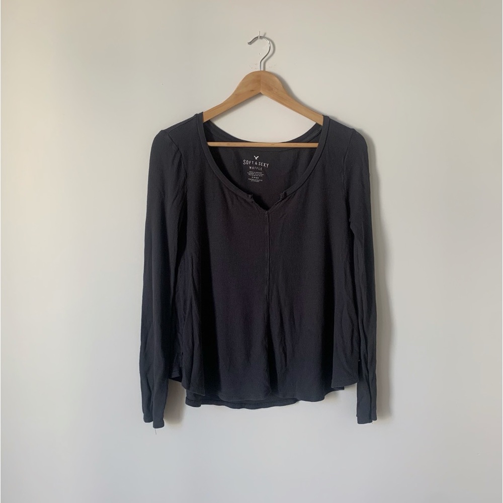 American Eagle Knit Waffle Shirt